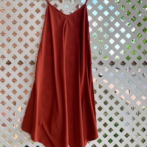 Orange Spaghetti Strap Dress